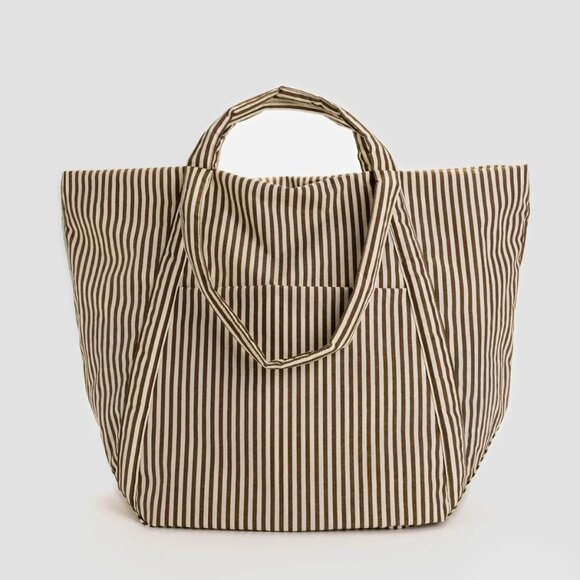NWT Baggu Travel Cloud Bag - Brown Stripe - Picture 1 of 5
